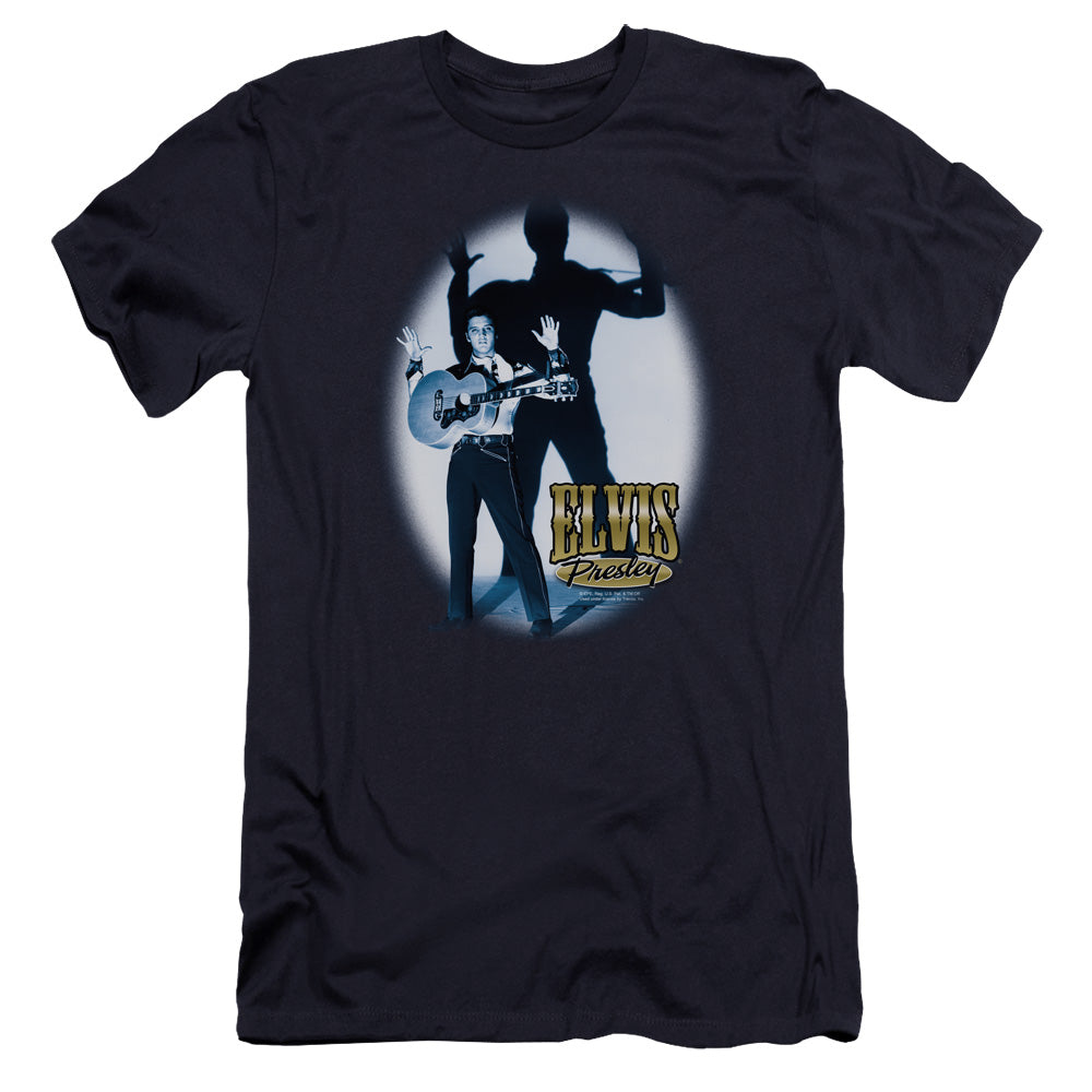 Elvis Presley - Hands Up-premuim Canvas Adult Slim Fit 30/1 - Navy
