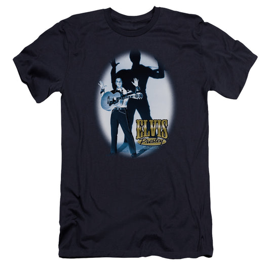 Elvis Presley - Hands Up-premuim Canvas Adult Slim Fit 30/1 - Navy