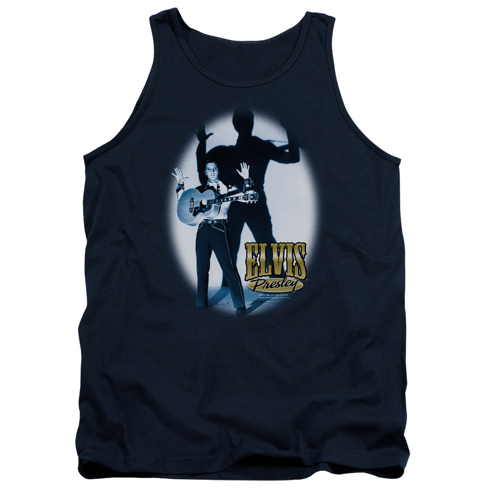 Elvis Presley - Hands Up - Adult Tank - Navy