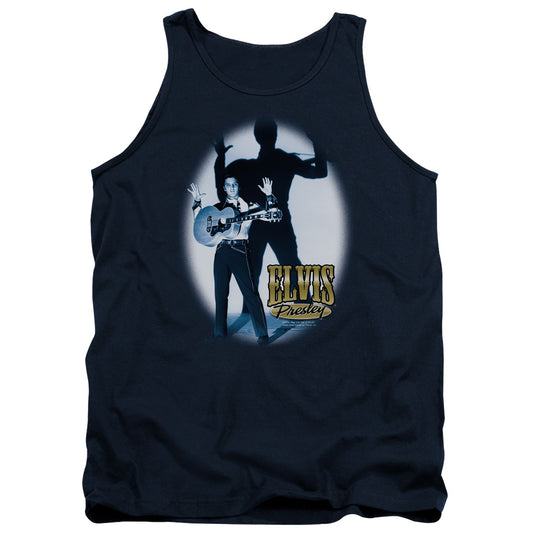 Elvis Presley - Hands Up - Adult Tank - Navy