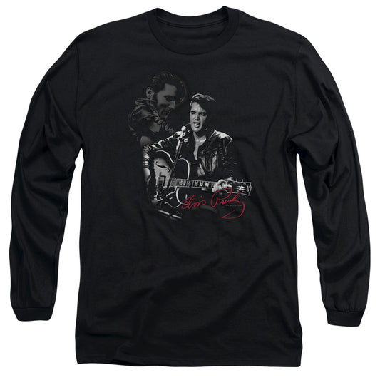 Elvis Presley - Show Stopper - Long Sleeve Adult 18/1 - Black T-shirt