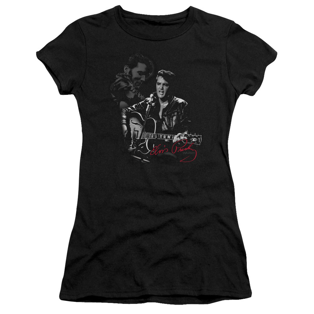 Elvis Presley - Show Stopper - Short Sleeve Junior Sheer - Black T-shirt