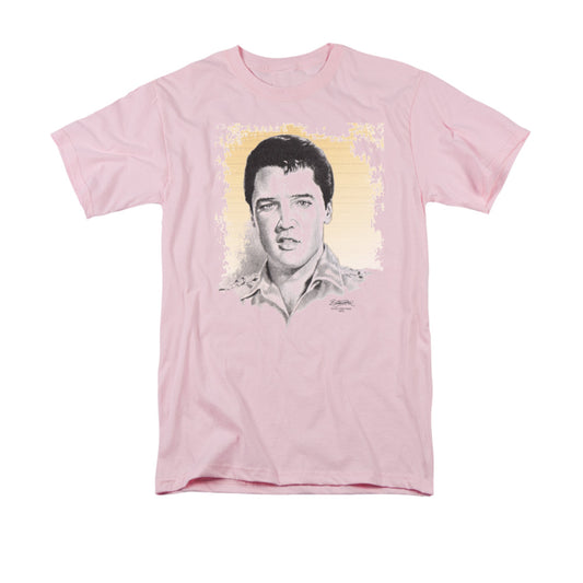 Elvis Presley - Matinee Idol - Short Sleeve Adult 18/1 - Pink T-shirt