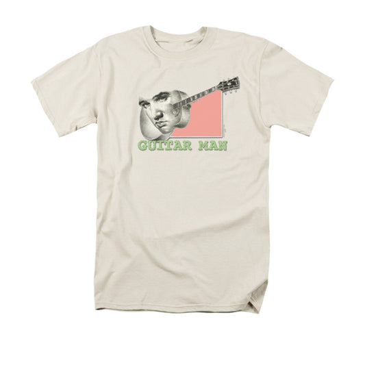Elvis Presley - Guitar Man - Short Sleeve Adult 18/1 - Cream T-shirt