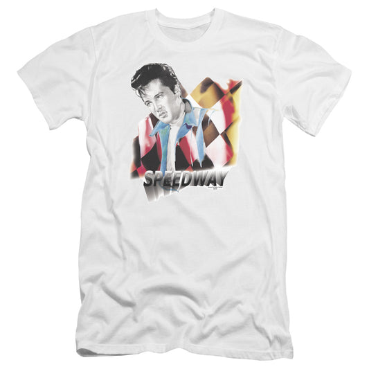 Elvis Presley - Speedway-premuim Canvas Adult Slim Fit 30/1 - White