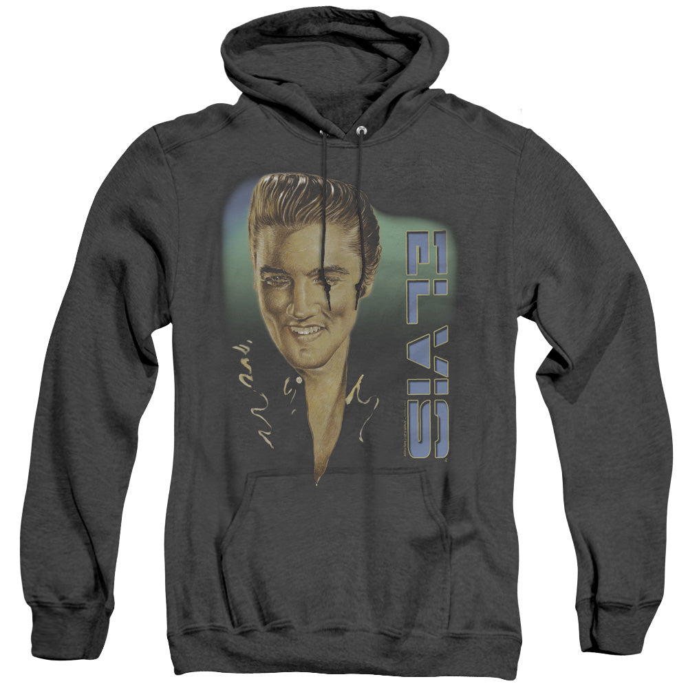 Elvis Presley - Elvis 56 - Adult Heather Hoodie - Black