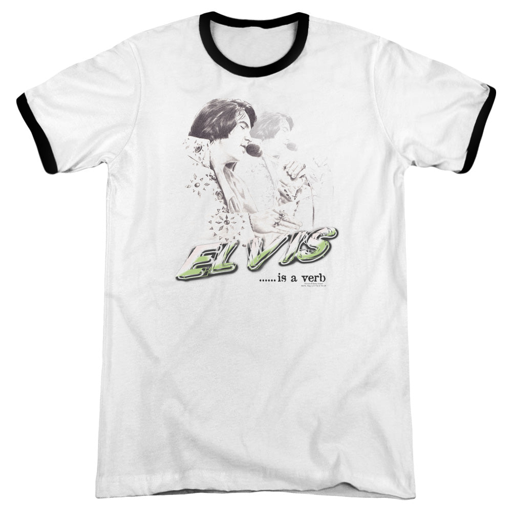 Elvis Presley - Elvis Is A Verb - Adult Ringer - White/black