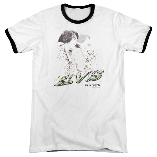 Elvis Presley - Elvis Is A Verb - Adult Ringer - White/black