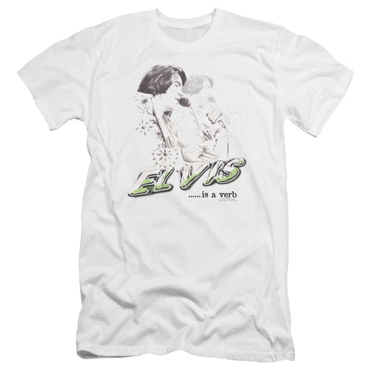 Elvis Presley Elvis Is A Verb-premuim Canvas Adult Slim