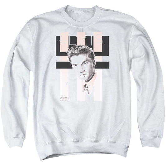 Elvis Presley - Retro - Adult Crewneck Sweatshirt - White