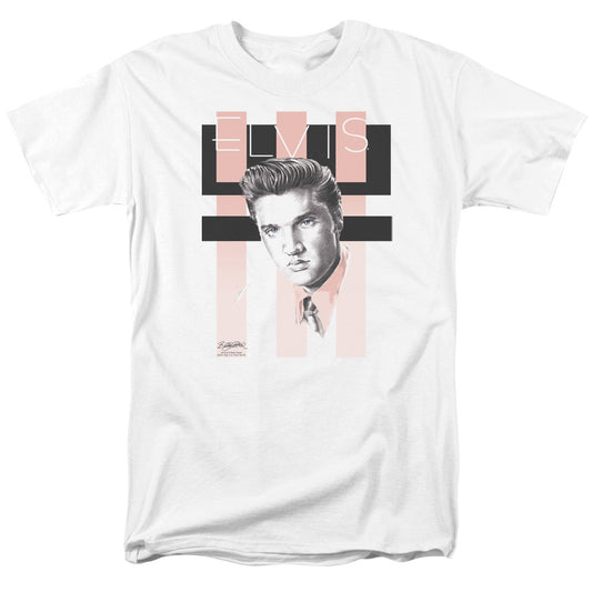 Elvis Presley - Retro - Short Sleeve Adult 18/1 - White T-shirt