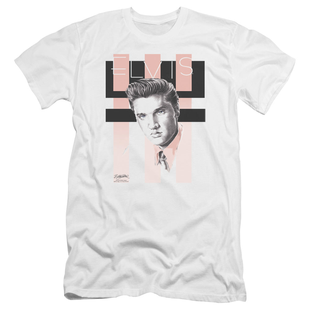 Elvis Presley - Retro-premuim Canvas Adult Slim Fit 30/1 - White