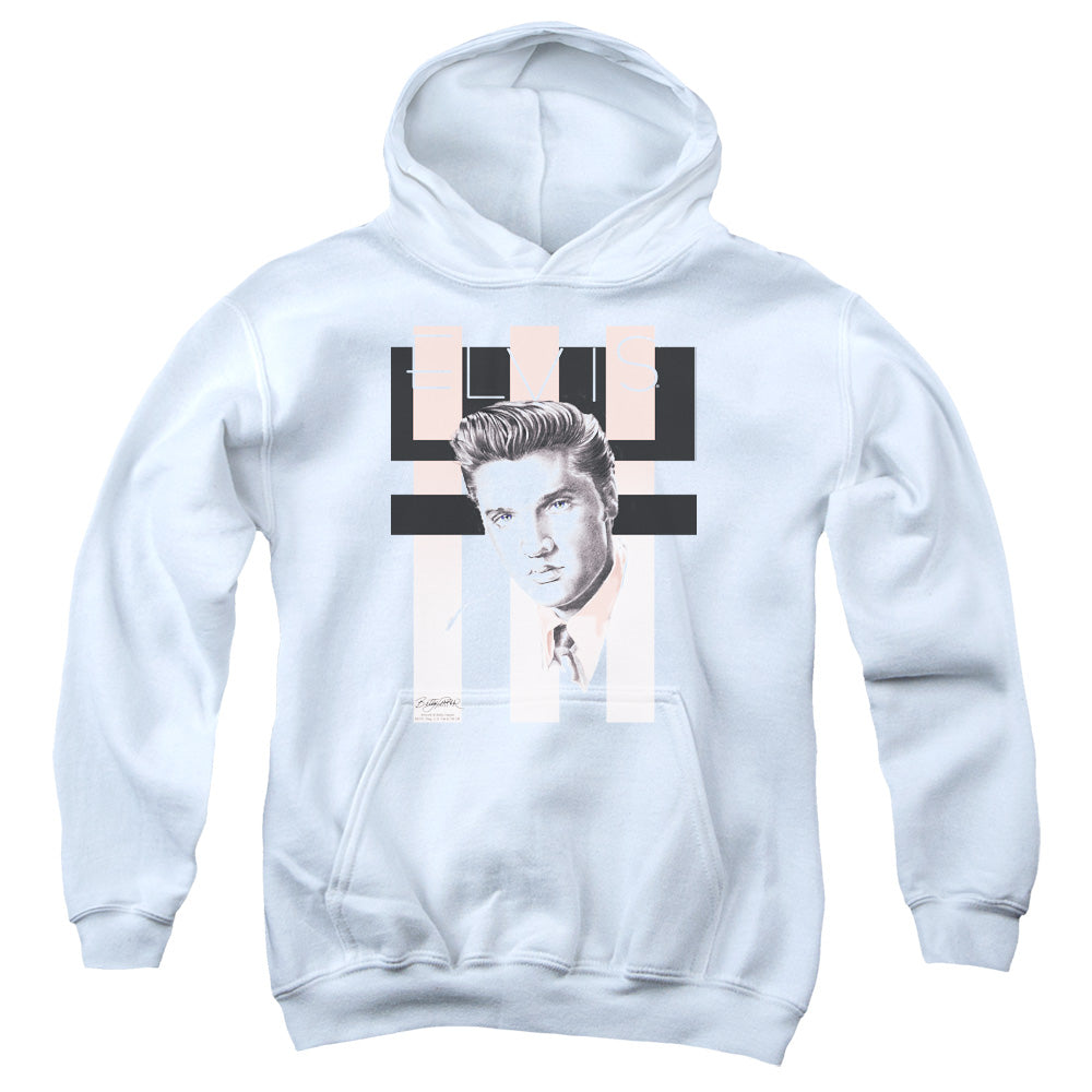 Elvis Presley - Retro - Youth Pull-over Hoodie - White