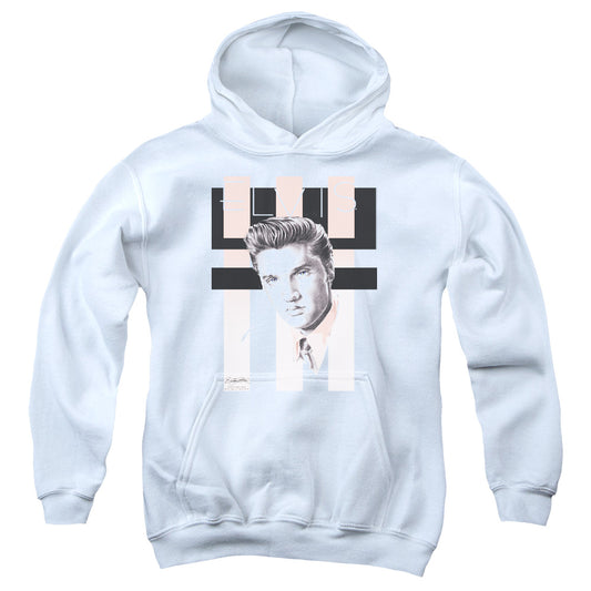 Elvis Presley - Retro - Youth Pull-over Hoodie - White