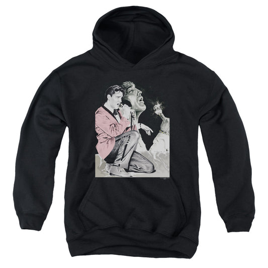 Elvis Presley - Rock N Roll Smoke - Youth Pull-over Hoodie - Black