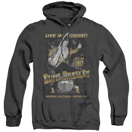 Elvis Presley - Live In Buffalo - Adult Heather Hoodie - Black