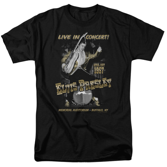 Elvis Presley - Live In Buffalo - Short Sleeve Adult 18/1 - Black T-shirt
