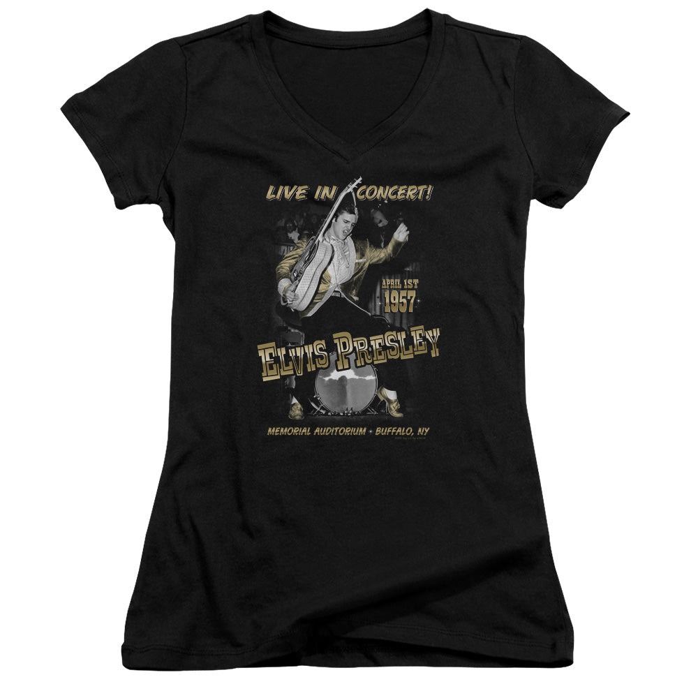 Elvis Presley - Live In Buffalo - Junior V-neck - Black