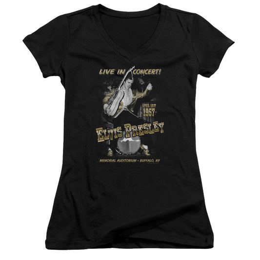 Elvis Presley - Live In Buffalo - Junior V-neck - Black