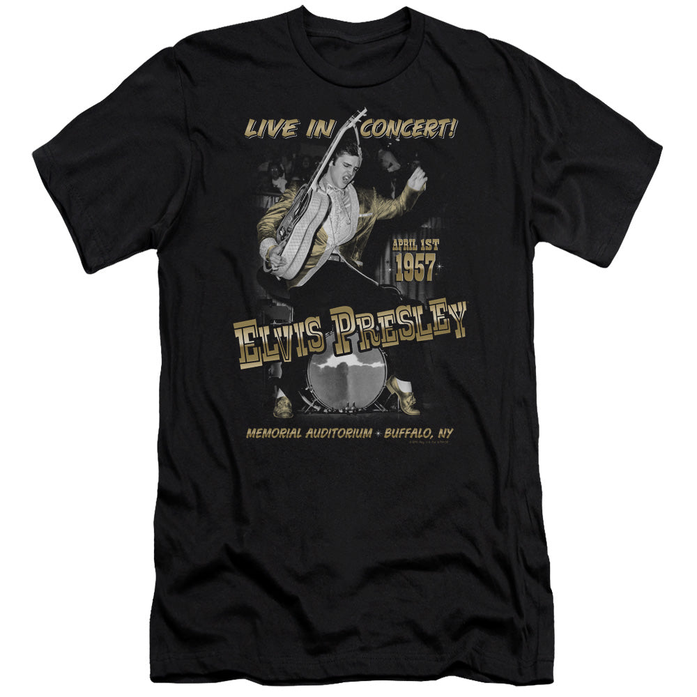 Elvis Presley - Live In Buffalo - Short Sleeve Adult 30/1 - Black T-shirt