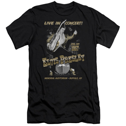 Elvis Presley - Live In Buffalo - Short Sleeve Adult 30/1 - Black T-shirt