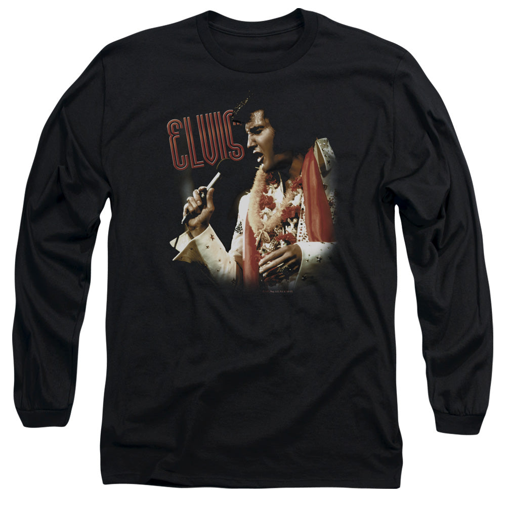 Elvis Presley - Soulful - Long Sleeve Adult 18/1 - Black T-shirt