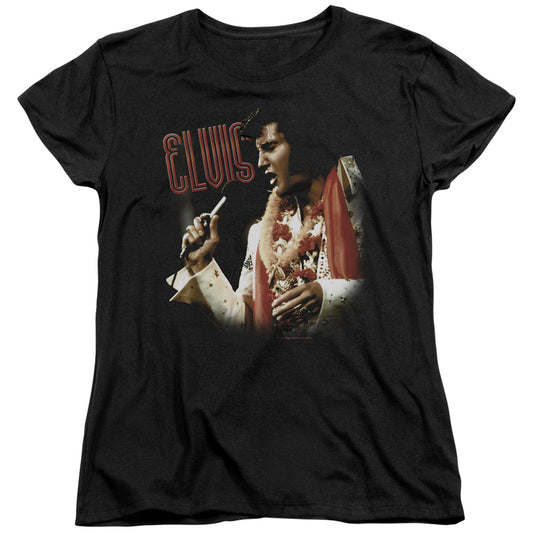 Elvis Presley - Soulful - Short Sleeve Womens Tee - Black T-shirt