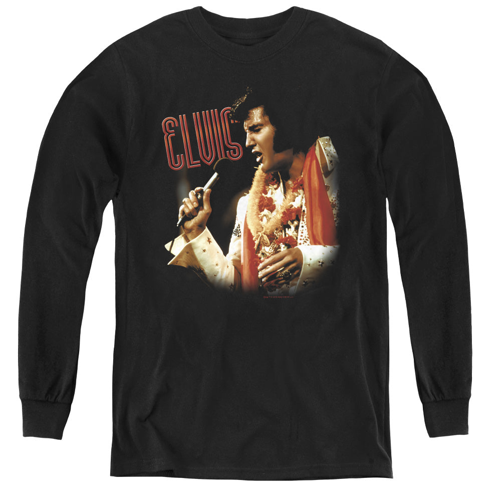 Elvis Presley - Soulful - Youth Long Sleeve Tee - Black