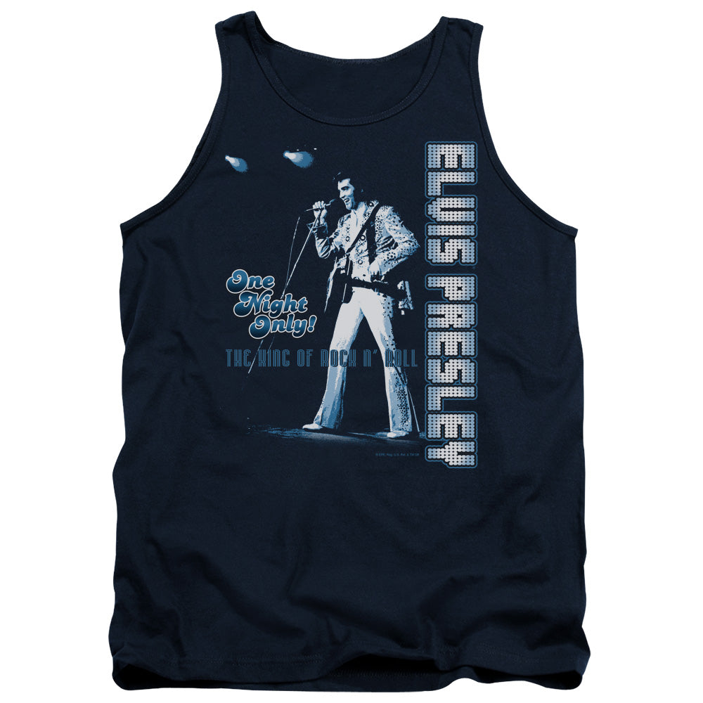Elvis Presley - One Night Only - Adult Tank - Navy
