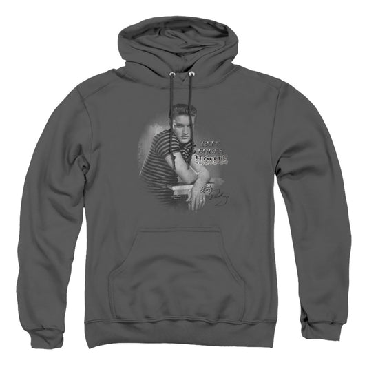Elvis Presley - Trouble - Adult Pull-over Hoodie - Charcoal