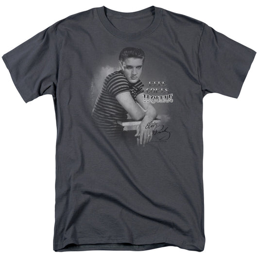 Elvis Presley - Trouble - Short Sleeve Adult 18/1 - Charcoal T-shirt
