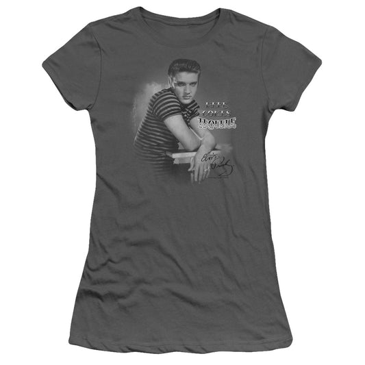 Elvis Presley - Trouble - Short Sleeve Junior Sheer - Charcoal T-shirt