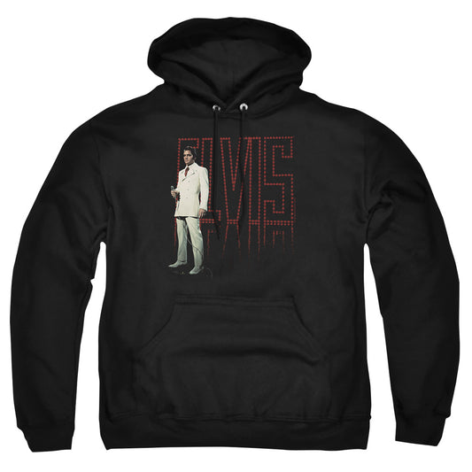 Elvis Presley - White Suit - Adult Pull-over Hoodie - Black
