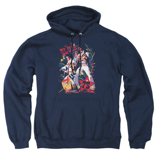 Elvis Presley - Eagle Elvis - Adult Pull-over Hoodie - Navy