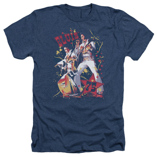 Elvis Presley - Eagle Elvis - Adult Heather - Navy