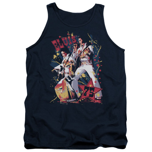 Elvis Presley - Eagle Elvis - Adult Tank - Navy