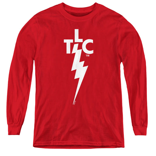 Elvis Presley - Tlc Logo - Youth Long Sleeve Tee - Red