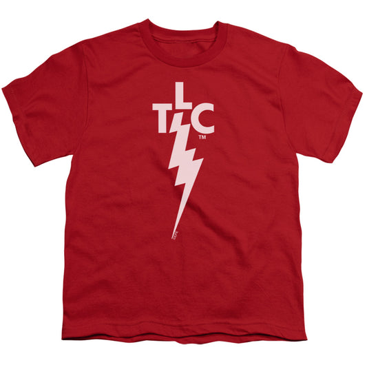 Elvis Presley - Tlc Logo - Short Sleeve Youth 18/1 - Red T-shirt