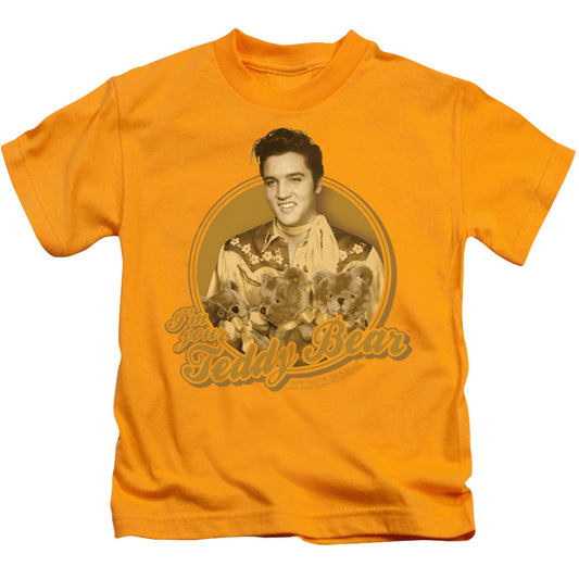 Elvis Presley - Teddy Bear - Short Sleeve Juvenile 18/1 - Gold T-shirt