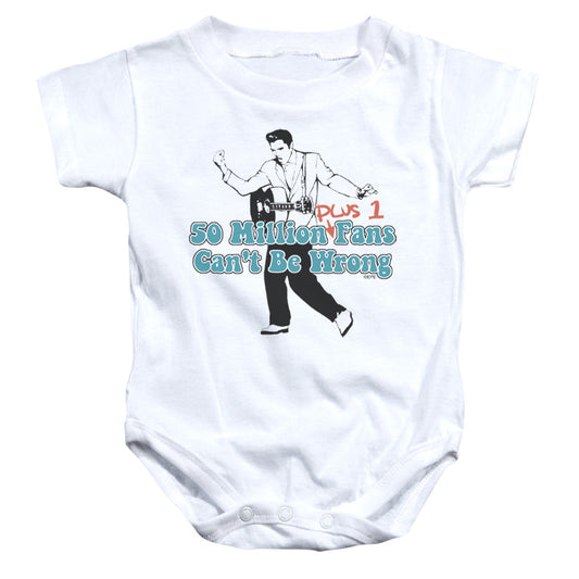 Elvis Presley - 50 Million Fans Plus 1 - Infant Snapsuit - White