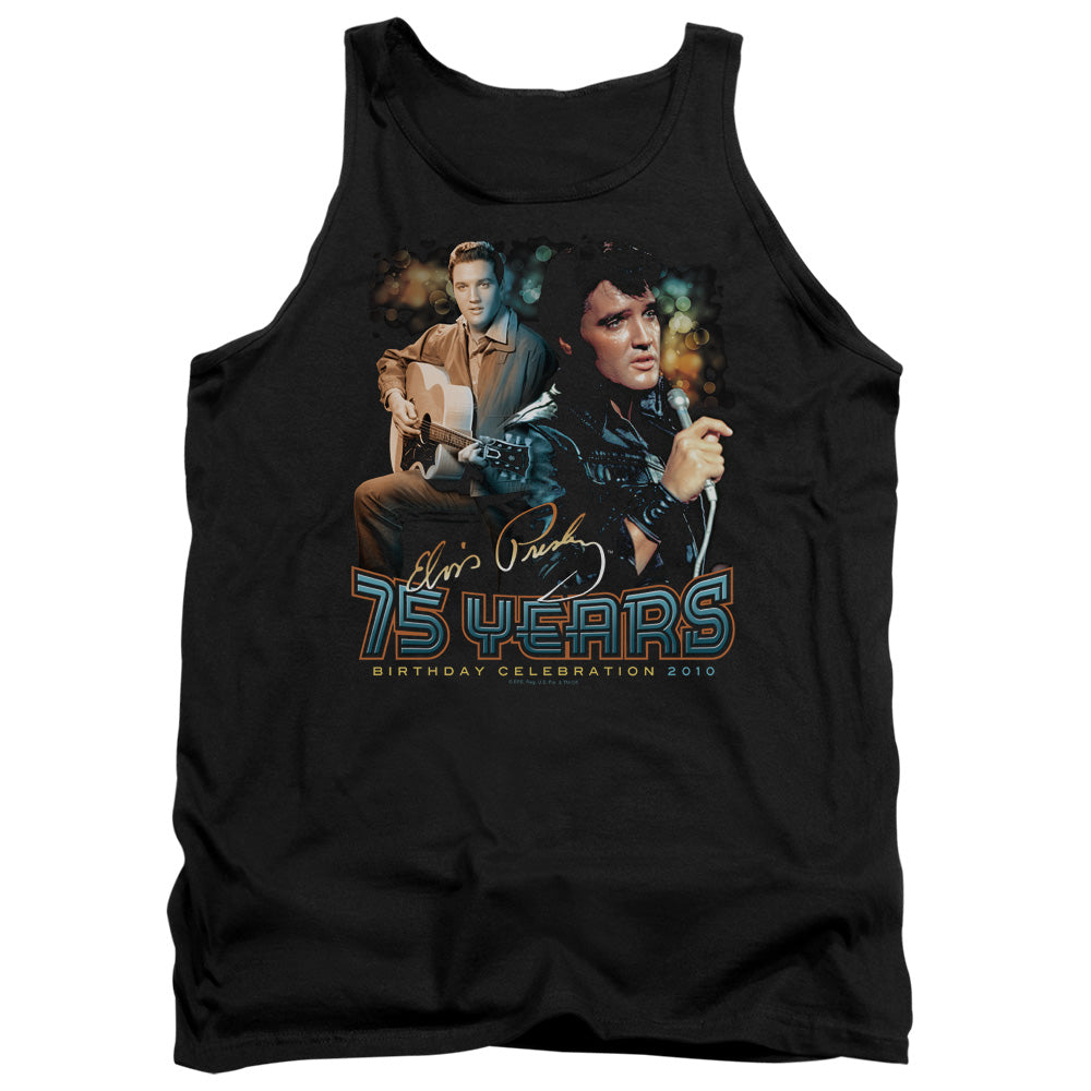 Elvis Presley - 75 Years - Adult Tank - Black