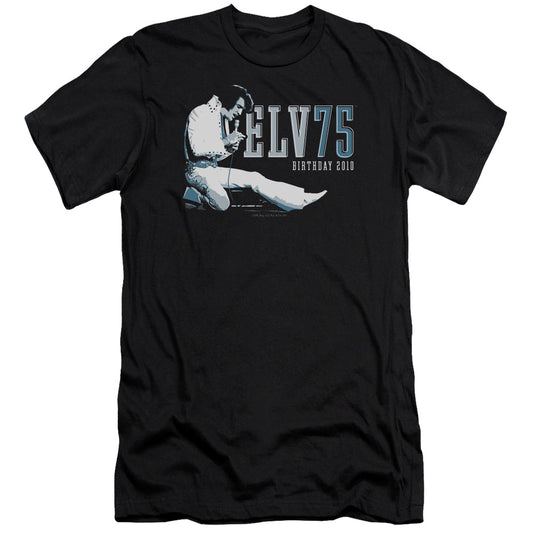 Elvis Presley - Elv 75 Logo-premuim Canvas Adult Slim Fit 30/1 - Black