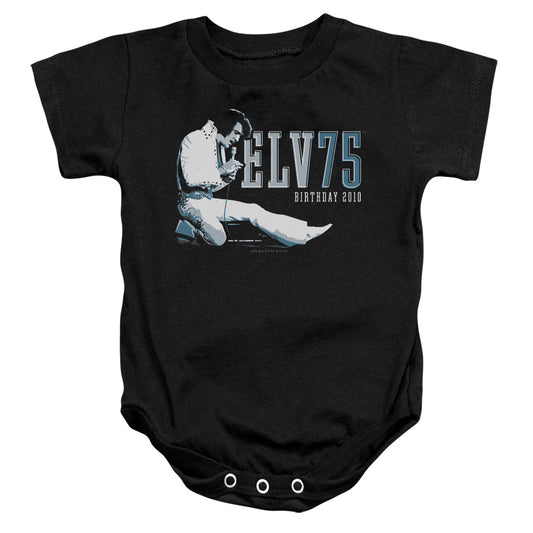 Elvis Presley Elv 75 Logo - Infant Snapsuit - Black - Sm