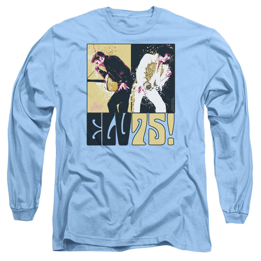 Elvis Presley - Still The King - Long Sleeve Adult 18/1 - Carolina Blue T-shirt
