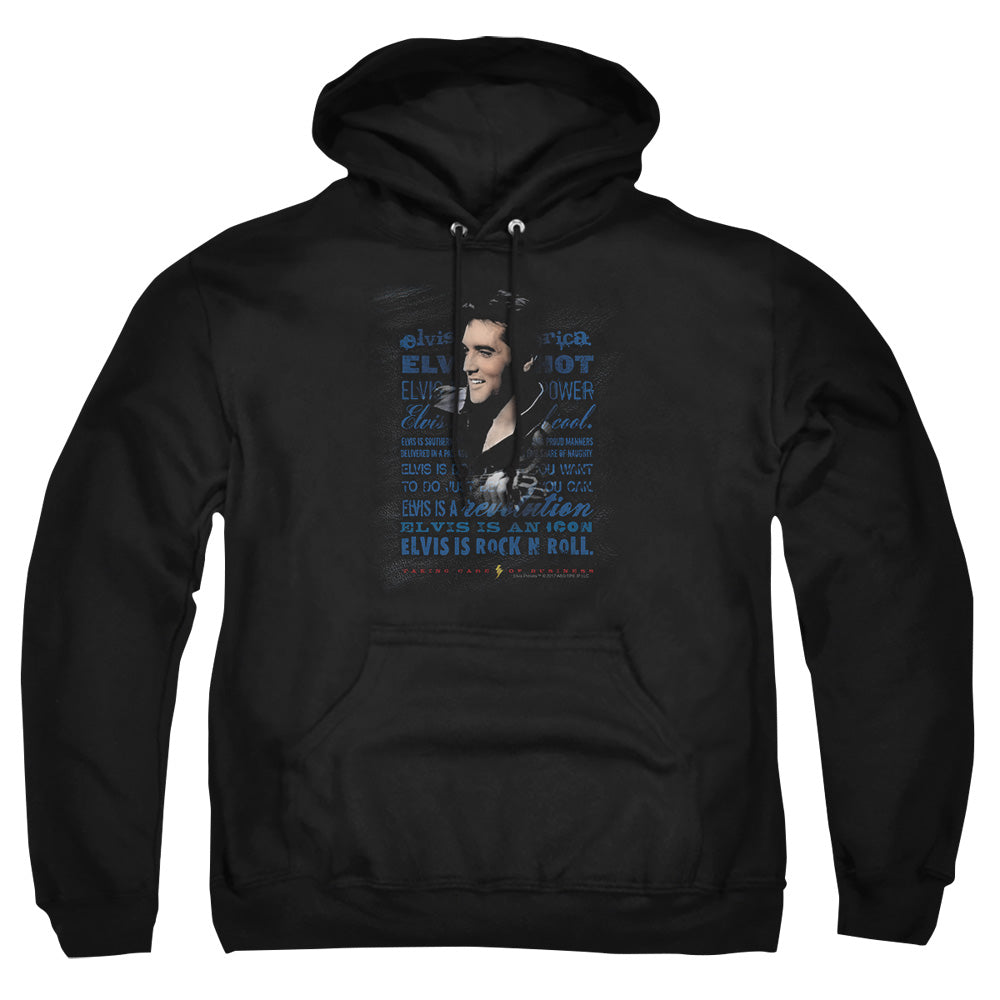 Elvis Presley - Icon - Adult Pull-over Hoodie - Black