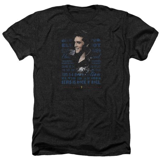 Elvis Presley - Icon - Adult Heather-black
