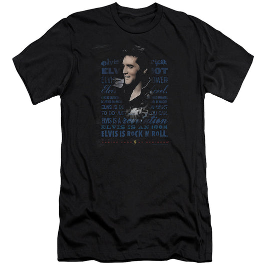 Elvis Presley - Icon - Short Sleeve Adult 30/1 - Black T-shirt