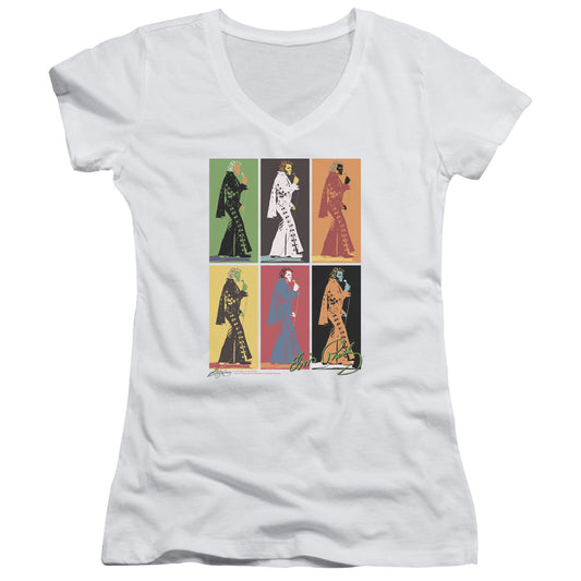 Elvis Presley Retro Boxes - Junior V-neck - White