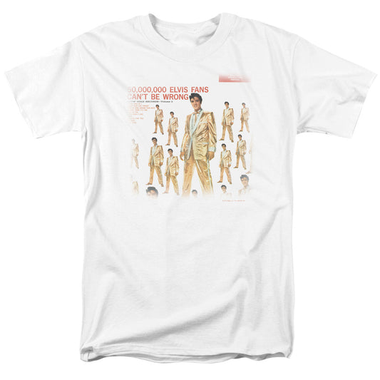 Elvis Presley - 50 Million Fans - Short Sleeve Adult 18/1 - White T-shirt