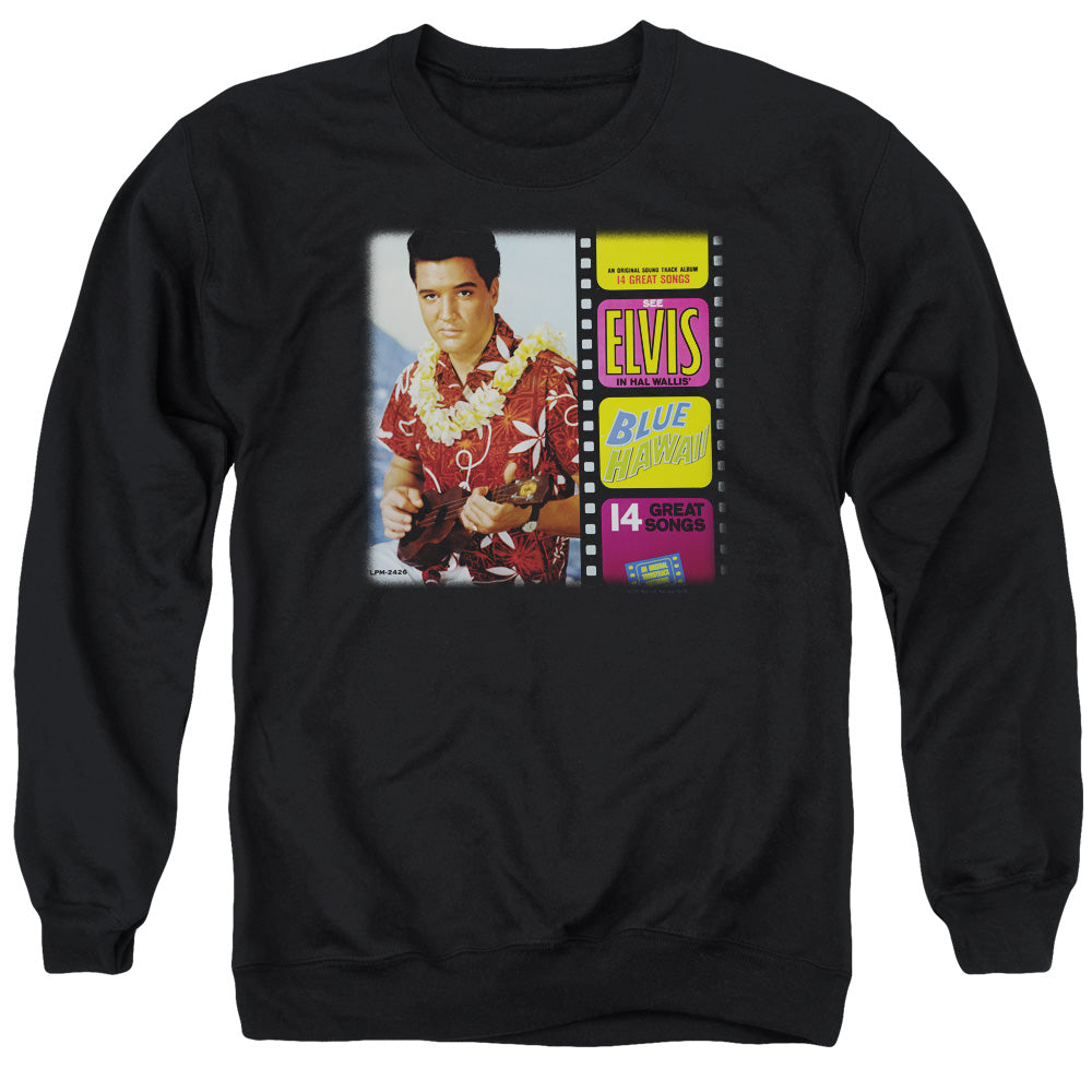 Elvis Presley - Blue Hawaii Album - Adult Crewneck Sweatshirt - Black